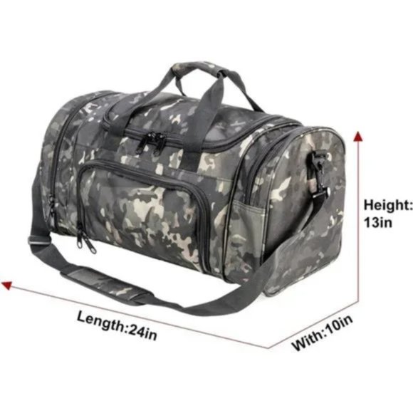 Military Tactical Duffle Bag Black Multicam - Picture 5 of 8